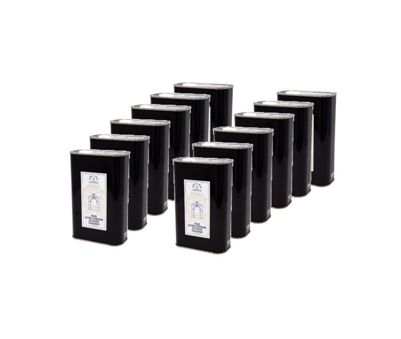 Olio extravergine d'oliva 12 lattine da 1,00 litro