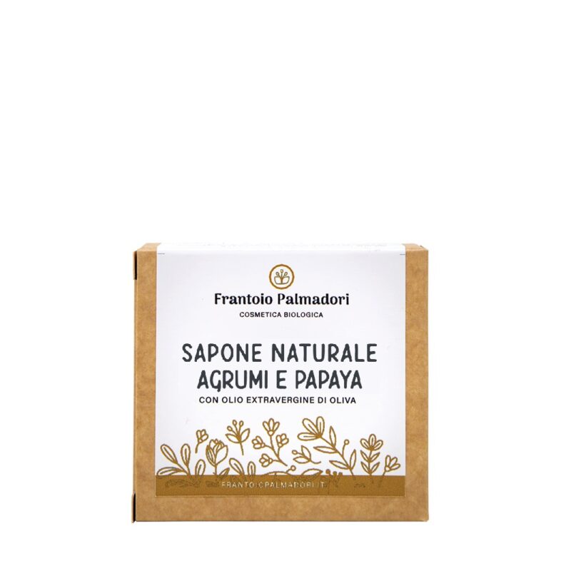 NEW! Saponetta naturale olio d'oliva biologico agrumi e papaya - immagine 2