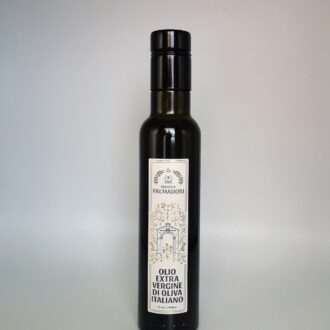 Bottiglia olio “novello” extravergine di oliva italiano 0,25 litri