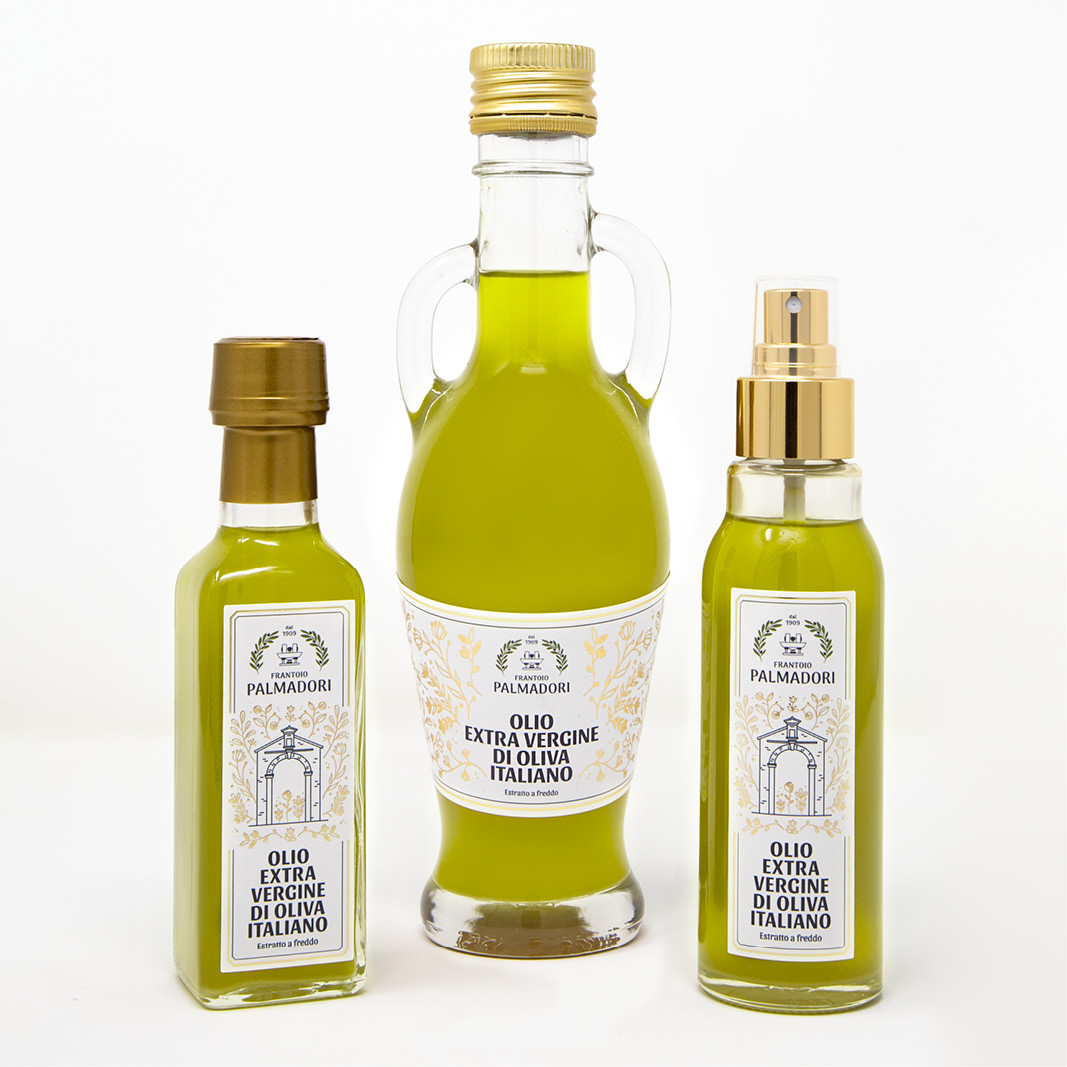 Olio extravergine d'oliva italiano bottiglia Spray 0,10 litri bomboniera •  Frantoio Palmadori