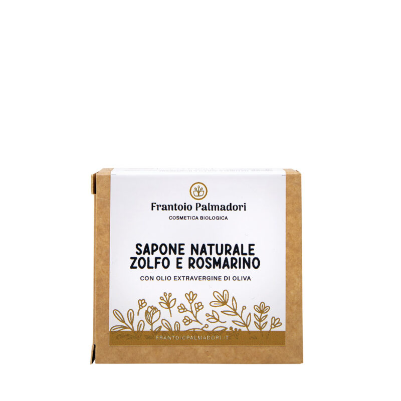 Saponetta naturale olio d'oliva biologico zolfo e rosmarino - immagine 2