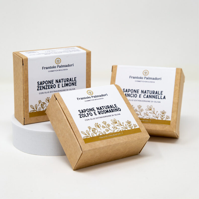 Saponetta naturale olio d'oliva biologico zenzero e limone - immagine 3